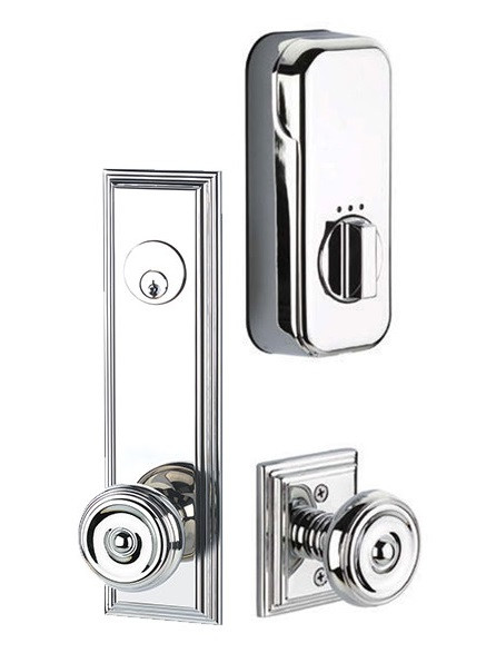 Emtek EMP8821US10B Oil Rubbed Bronze Wilshire Style 5-1/2" C-to-C Passage/Single Keyed Empowered Sideplate Lockset
